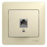 Розетка компьютерная 1-м СП Glossa RJ45 кат.5E механизм беж. SE GSL000281K GSL000281K