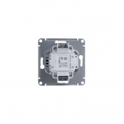 Выключатель 2-кл. СП Glossa 10А IP20 (сх. 5а) 10AX с подсветкой механизм антрацит SE GSL000753 GSL000753