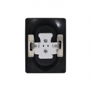 Розетка 2-м СП Glossa 16А IP20 без заземл. в сборе антрацит SE GSL000720 GSL000720