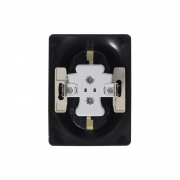 Розетка 2-м Glossa 16А с заземл. в сборе антрацит SE GSL000724 GSL000724