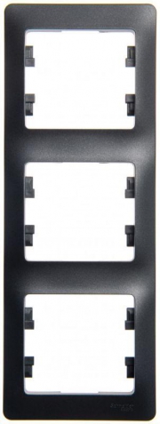 Рамка 3-м Glossa вертикал. антрацит SE GSL000707 GSL000707