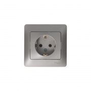 Розетка 1-м СП Glossa 16А IP20 250В с заземл. в сборе платина SE GSL001242 GSL001242