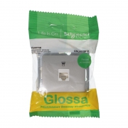 Розетка компьютерная 1-м Glossa RJ45 кат.5E механизм платина SE GSL001281K GSL001281K