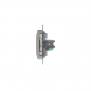 Розетка компьютерная 1-м Glossa RJ45 кат.5E механизм платина SE GSL001281K GSL001281K
