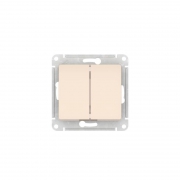 Выключатель 2-кл. Glossa (сх. 5) 10AX быстрозажим. клем. механизм беж. SE GSL000251S GSL000251S