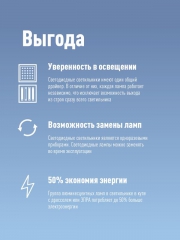 Лампа светодиодная 20Вт G13 6500К GLASS 1200мм T8 Космос Lksm_LED20wG13T865GL Lksm_LED20wG13T865GL