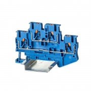 Клемма двухуровневая зажим push-in 4 точки подключения 2.5кв.мм син. DKC VPRTT-2.5-BU VPRTT-2.5-BU