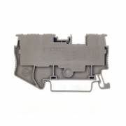 Клемма проходная зажим push-in 3 точки подключения 2.5кв.мм сер. DKC VPR-2.5-TWIN-GY VPR-2.5-TWIN-GY