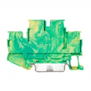 Клемма заземления двухуровневая зажим push-in 4 точки подключения 2.5 кв.мм DKC VPRTT-2.5-PE-YG VPRTT-2.5-PE-YG