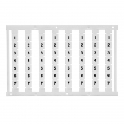 Маркировка для клемм ширина 5мм узкая для клемм Push-in бел. от 1 до 12 вертикальная ориентация 1шт = карта из 96 маркеров (уп.10шт) DKC NUPUTUK-5F-1-12V NUPUTUK-5F-1-12V