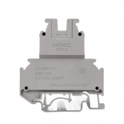 Клемма двухуровневая винтовой зажим 4 точки подключения 2.5кв.мм сер. DKC KRUK-3 KRUK-3