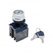 Головка переключателя с ключом на 2 положения с возвратом стандартная ручка алюм. черн. DKC M22S-KM2A M22S-KM2A