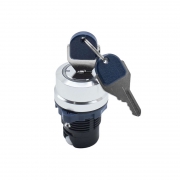 Головка переключателя с ключом на 3 положения с фиксацией стандартная ручка алюм. черн. DKC M22S-KL3A M22S-KL3A