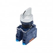 Головка переключателя на 2 положения с возвратом стандартная ручка алюм. черн. DKC M22S-M2A M22S-M2A