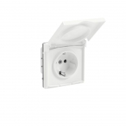 Розетка силовая KANT IP44 2P+E защ. шторки с крышкой бел. магнолия DKC 7000013 7000013