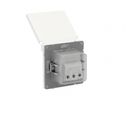 Розетка силовая KANT IP44 2P+E защ. шторки с крышкой бел. магнолия DKC 7000013 7000013