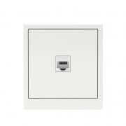 Розетка компьютерная 1-м KANT RJ45 кат.5E без шторки бел. магнолия DKC 7000663 7000663
