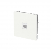 Розетка компьютерная 1-м KANT RJ45 кат.6A без шторки бел. магнолия DKC 7000673 7000673