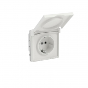 Розетка силовая KANT IP44 2P+E защ. шторки с крышкой бел. песок DKC 7010013 7010013