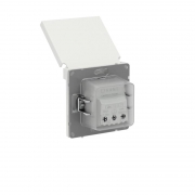 Розетка силовая KANT IP44 2P+E защ. шторки с крышкой бел. песок DKC 7010013 7010013