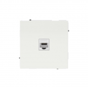 Розетка компьютерная 1-м KANT RJ45 кат.5E без шторки бел. песок DKC 7010663 7010663