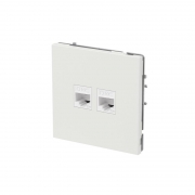 Розетка компьютерная 2-м KANT RJ45 кат.5E без шторки бел. песок DKC 7010664 7010664