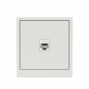Розетка компьютерная 1-м KANT RJ45 кат.6A без шторки бел. песок DKC 7010673 7010673
