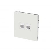 Розетка компьютерная 2-м KANT RJ45 кат.6A без шторки бел. песок DKC 7010674 7010674