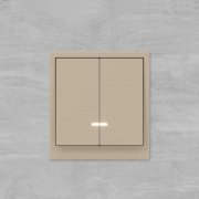 Выключатель 2-кл. KANT с подсветкой ванильн. марципан DKC 7015134 7015134