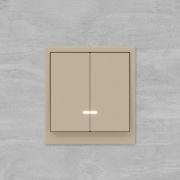 Переключатель 2-кл. KANT с подсветкой ванильн. марципан DKC 7015144 7015144