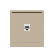 Розетка компьютерная 1-м KANT RJ45 кат.5E без шторки ванильн. марципан DKC 7015663 7015663