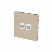 Розетка компьютерная 2-м KANT RJ45 кат.5E без шторки ванильн. марципан DKC 7015664 7015664