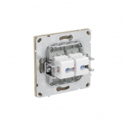 Розетка компьютерная 2-м KANT RJ45 кат.5E без шторки ванильн. марципан DKC 7015664 7015664