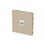 Розетка компьютерная 1-м KANT RJ45 кат.6A без шторки ванильн. марципан DKC 7015673 7015673