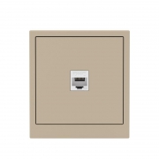 Розетка компьютерная 1-м KANT RJ45 кат.6A без шторки ванильн. марципан DKC 7015673 7015673