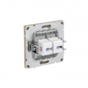 Розетка компьютерная 2-м KANT RJ45 кат.6A без шторки ванильн. марципан DKC 7015674 7015674