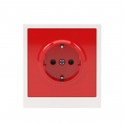 Розетка силовая KANT 2P+E без шторки красн. сатин DKC 7001033 7001033