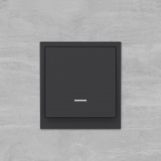 Выключатель 1-кл. KANT с подсветкой черн. уголь DKC 7012133 7012133