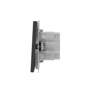 Переключатель 2-кл. KANT с подсветкой черн. уголь DKC 7012144 7012144