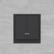 Переключатель 2-кл. KANT с подсветкой черн. уголь DKC 7012144 7012144