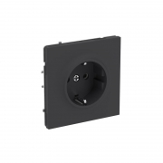 Розетка силовая KANT 2P+E защ. шторки черн. уголь DKC 7012003 7012003