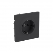Розетка силовая KANT 2P+E без шторки черн. уголь DKC 7012033 7012033