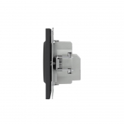 Розетка силовая KANT 2P+E без шторки черн. уголь DKC 7012033 7012033