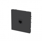 Розетка компьютерная 1-м KANT RJ45 кат.5E без шторки черн. уголь DKC 7012663 7012663