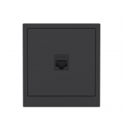 Розетка компьютерная 1-м KANT RJ45 кат.5E без шторки черн. уголь DKC 7012663 7012663