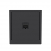 Розетка компьютерная 1-м KANT RJ45 кат.6A без шторки черн. уголь DKC 7012673 7012673