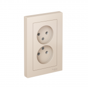 Розетка 2-м Atlas Design без заземл. 16А в сборе беж. SchE ATN000220 ATN000220