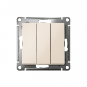 Механизм выключателя 3-кл. СП Atlas Design 10А IP20 (сх. 1+1+1) 10AX беж. SchE ATN000231 ATN000231