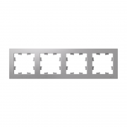 Рамка 4-м Atlas Design универс. алюм. SchE ATN000304 ATN000304