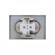 Розетка 2-м Atlas Design с заземл. 16А в сборе алюм. SchE ATN000324 ATN000324